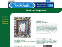 Tablet Screenshot of heirloomkeepsakes.00it.com